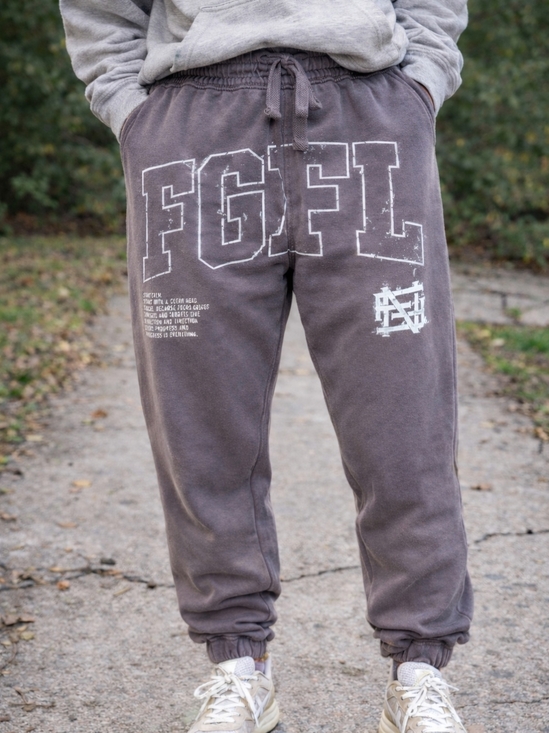 FGFL/GFL Other - FGFL Graphic Sweatpants – Spiritual Streetwear Joggers Purple Grayish Color